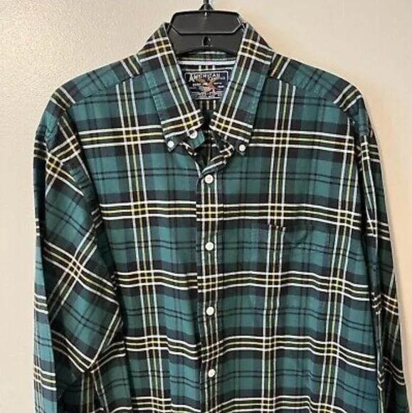NWT American Living Mens Plaid Longsleeve